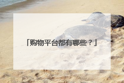 购物平台都有哪些？